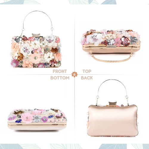¡kuang! Bolsos De Noche Con Flores Florales Para Mujer, Bols
