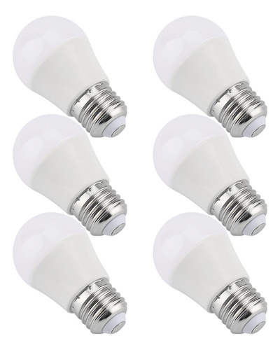 Mini Bombillas Led De 5 W, Color Blanco Cálido, 6 Unidades,
