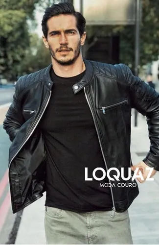 Jaqueta de couro legitimo masculina best sale preta