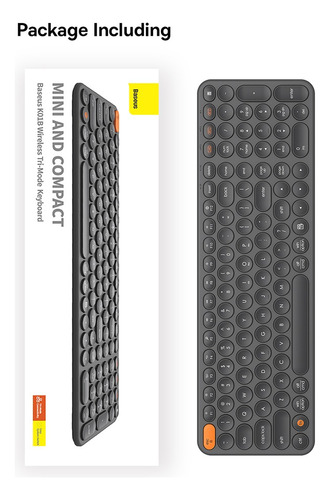 Teclado Baseus K01b Sem Fio Tri-mode Wireless Bluetooth