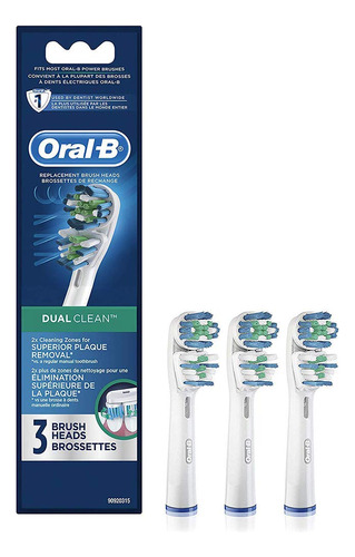 Oral B Cabezales De Cepillo De Doble Limpieza, 3 Unidades 