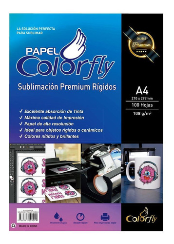 Papel Sublimación Premium Rígidos A4 Pack X 10 Paq Disershop