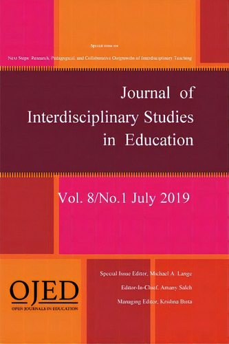 Journal Of Interdisciplinary Studies In Education, 2019 Vol 8(1), De Editors, Jise. Editorial Lulu Pr, Tapa Blanda En Inglés
