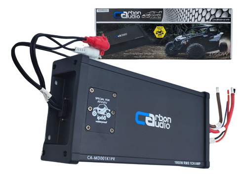 Amplificador Carbón Audio Monoblock 1 Ch Clase D Color Negro