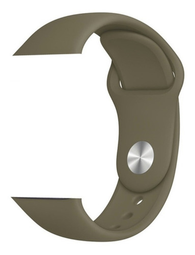 Pulseira De Silicone Sport Para Apple Watch 42/44mm - Khaki