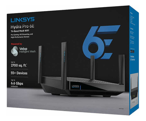  Router Linksys Hydra Pro 6e Tri-banda Mesh Wi-fi Axe6600