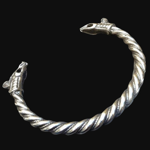 Brazalete Vikingo Dragon En Plata Pesa 39 Gr Art 03