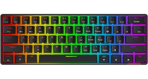 Teclado Mecánico Havit 60% Rgb Para Videojuegos De 61 Teclas