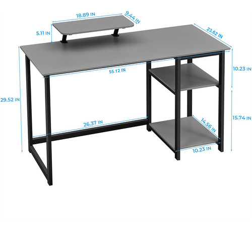 Escritorio Oficina Con Estantes Laterales 140*60*75cm
