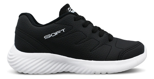 Zapatillas Escolares Soft Art. 9200 Blanco Negro Full