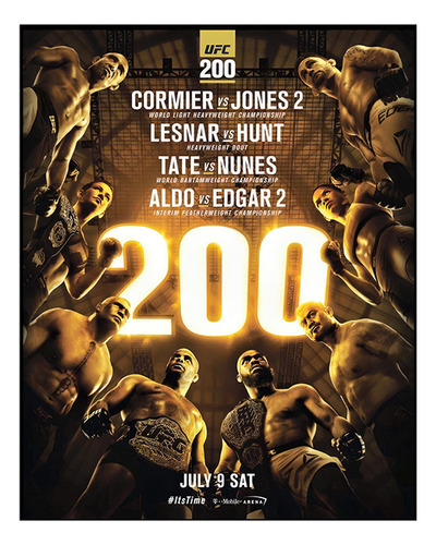 Póster Ufc 200 Todos Los Peleadores