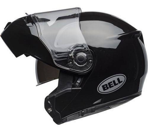 Capacete Bell Srt Modular Solid Gloss Black Preto Tamanho do capacete 58