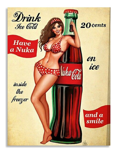 Cuadro Decorativo En Mdf De 50 * 35 Cm Cartel Coca Cola 3