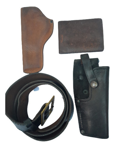 Porta O Funda Pistola/p. Revolver/billetera/cinturon- Kit(4)