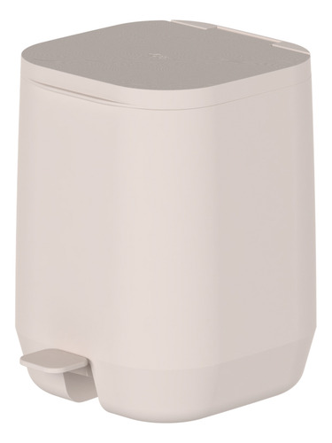 Lixeira de Pedal Aura 6L - Ou Bege