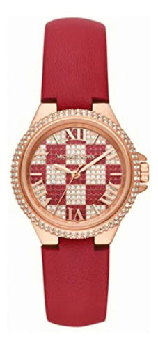 Reloj Michael Kors Mk4701 Camille De Piel En Color Rojo Para