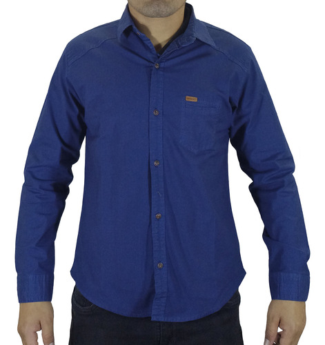 Camisa Drill Hombre - Azul