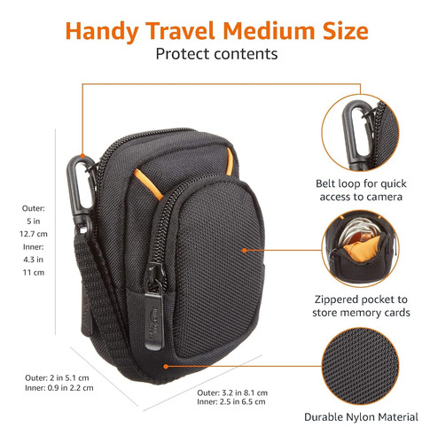 Funda Mediana Para Cámara Réflex Digital Amazon Basics, 5...
