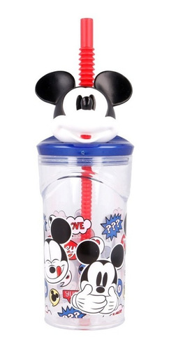 Vaso Infantil Con Tapa 3 D Mickey Mouse R Disney