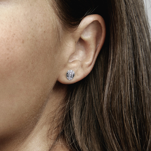 Aretes Pandora De Botón Máscara De Spiderman