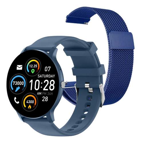 Reloj Smartwatch Hombre Smartbit S1 Pro 1.39 Azul Deportivo Redondo Compatible Con Android E Ios Llamadas Mensajes Elegante Unisex