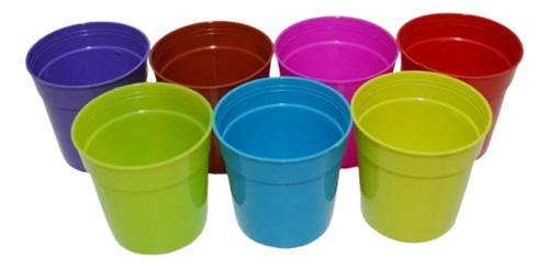 Macetas Redondas De Colores Nº 16 Beruplast X 5 - Aqualive