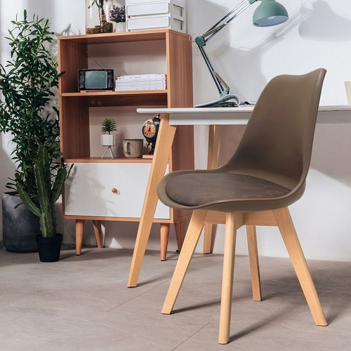 Imagem 6 de 7 de 4 Cadeiras Saarinen Leda Base Wood - Sala Jantar Cozinha