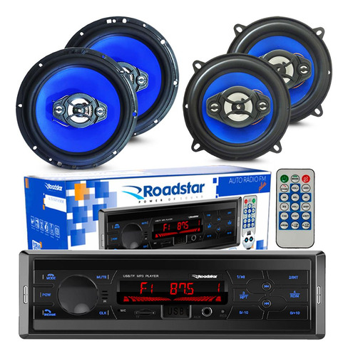 Kit Alto Falante P Gol G3 G4 G5 G6+radio Bluetooth Mp3  Usb