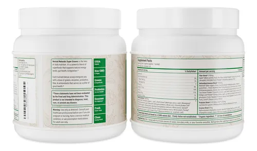Superalimento En Polvo Nested Naturals Super Greens, 30 G