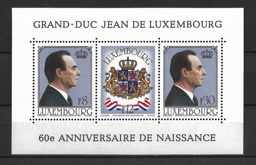 Luxemburgo 1978 Gran Duque Jean Hoja Souvenir 