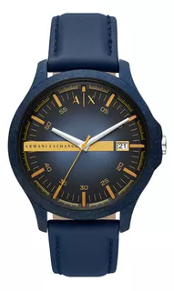 Reloj Hombre Armani Exchange Ax2442 Hampton Color De La Correa Azul Color Del Bisel Azul Color Del Fondo Azul