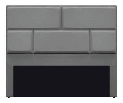 Cabeceira Casal Brick P02 140 Cm Para Cama Box Corano Cor Cinza