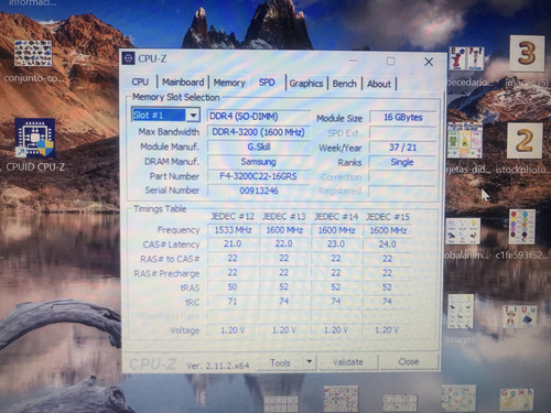Memoria Ram G-skill Ripjaws 16gb Ddr4 So-dimm Ddr4-3200 Cl22 (Usado)