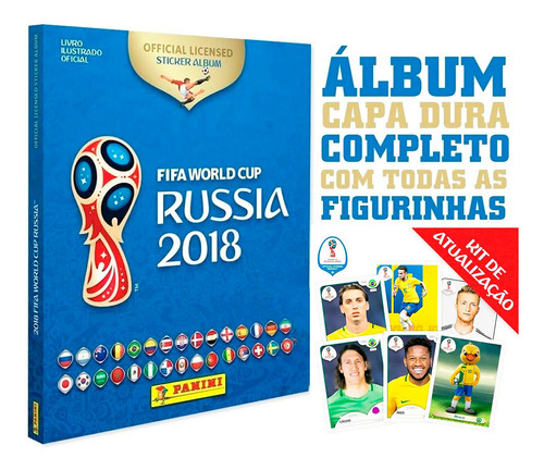 Álbum Copa Do Mundo 2018 Capa Dura Completo Para Colar