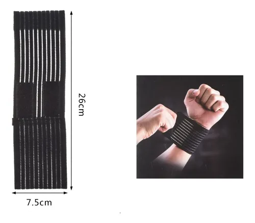 Pack 2 Muñequera Ajustable Deporte Crossfit Gym Tendinitis
