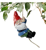 Comprar Estatua De Gnomo Colgante De Jardín, Decoración De Gnomo Par