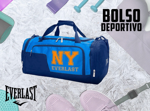 Imagen 8 de 10 de Bolso Everlast Deportivo Gym Viaje Reforzado Grande New! Tsr