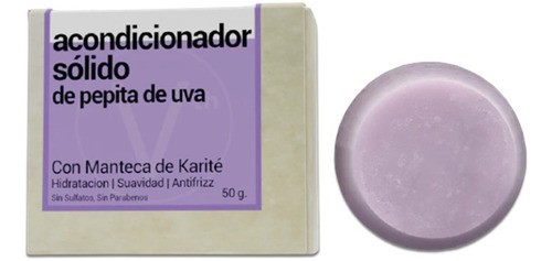 Acondicionador Solido Antifrizz Hidratante Uva Vitamina E