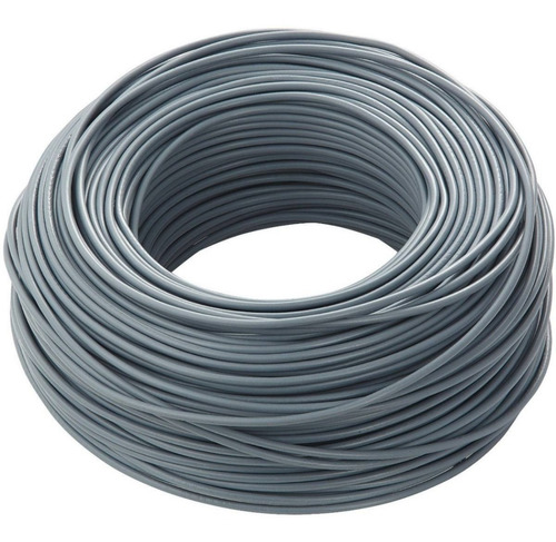 Cable Super Plástico Gris 2x1 Mm - Rollo De 100 Metros
