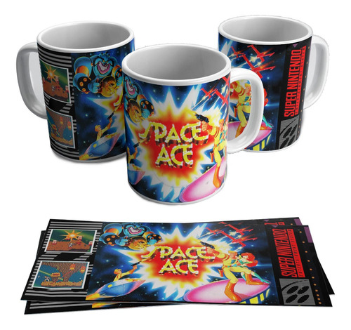 Taza Mágica 11 Oz / Space Ace , Snes (1 Pz)