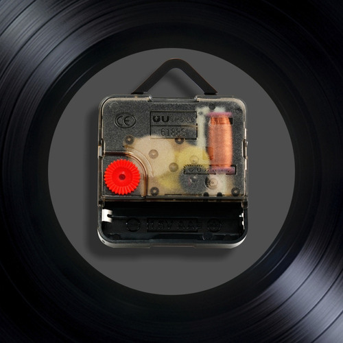 Relógio Disco De Vinil Animais Tartaruga - Van-119 Estrutura Preto Fundo Preto