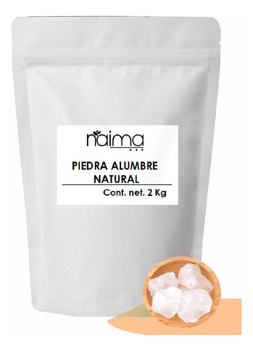 Piedra Alumbre Natural 2 Kg Tamaño Mediano Fragancia Neutra