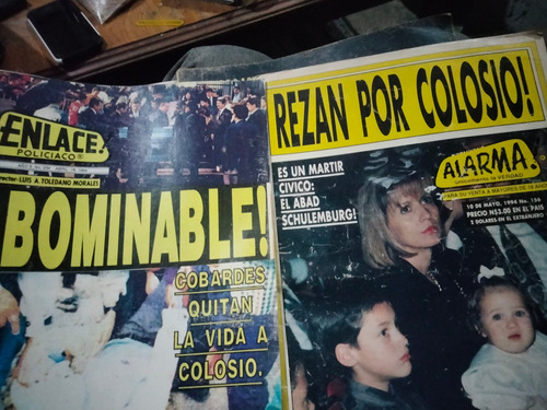 Revista 2 Alarma Y Enlace Muerte De Colosio # 226-234  1994