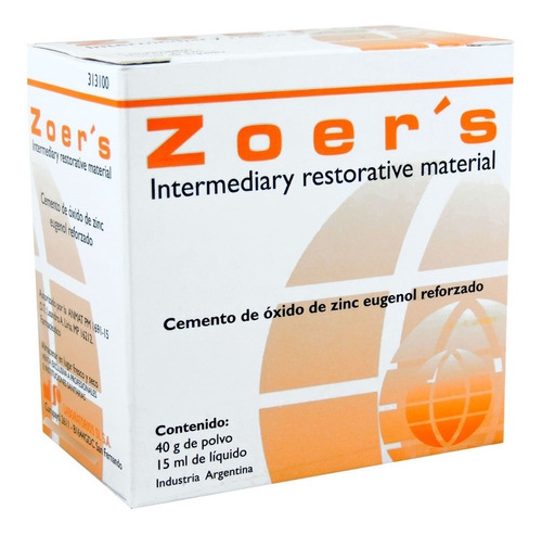 Cemento Zoers Reforzado Avio Oxido Zinc Eugenol Tipo Irm