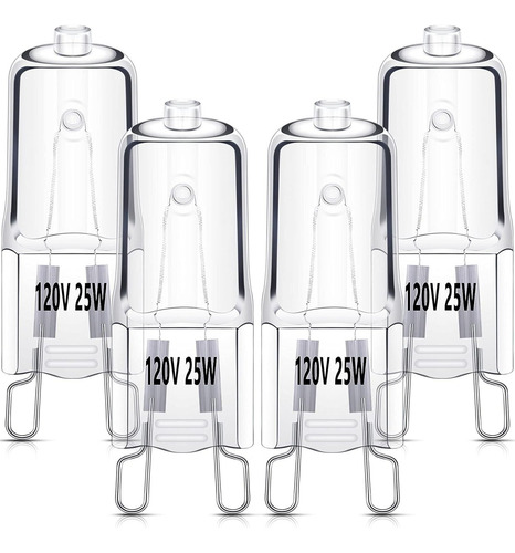 Ganeen 4 Pieces W10709921 Microwave Light Bulbs Halogen Nnf