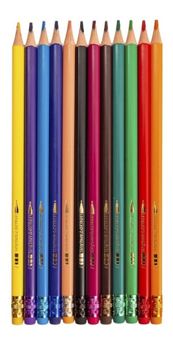 Lápiz de colores borrable Leo y Leo de 12 colores