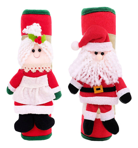 2 Fundas Para Manijas De Refrigerador Navideñas Para