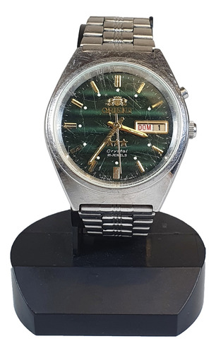 Antigo Relógio De Pulso Orient Crystal Verde