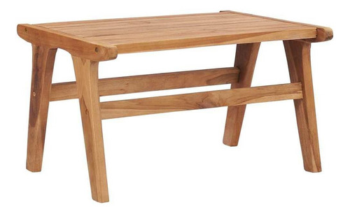 Silla De Jardín Con Reposapiés De Madera Maciza De Teca Color Café