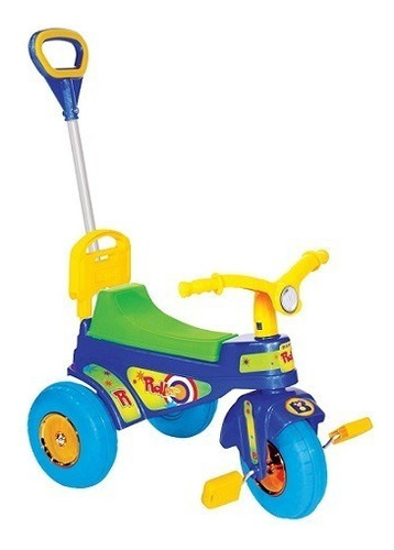 Triciclo Infantil Roller Con Barral Biemme Color Azul